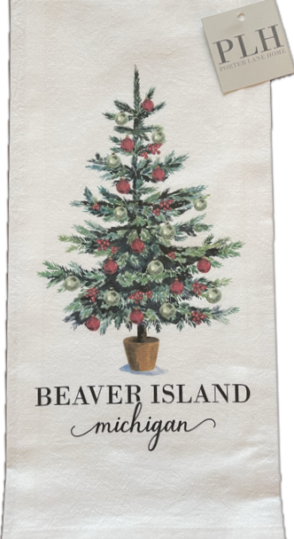 Beaver Island Christmas Tree Custom Tea Towel