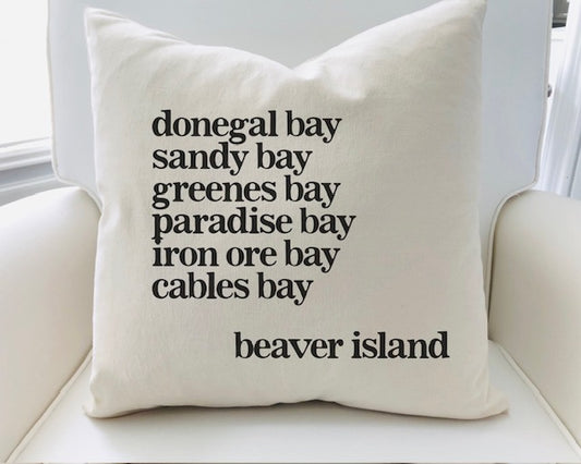 Beaver Island Places  Pillow